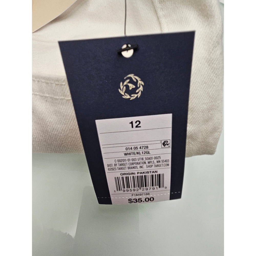 Universal Thread High Rise Kick Flare Jeans White Frayed Hem 12/R 014 05 4728 - Picture 3 of 9